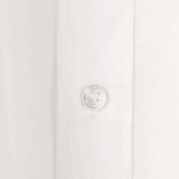 Balenciaga White Oversized Cotton Poplin Raw-Cut Shirt - Picture 7 of 13